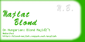 majlat blond business card